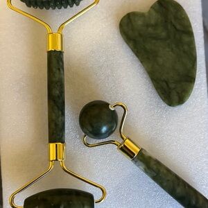 Green Jade Facial Roller & Gua Sha Set 💚 | Skincare Tool | Multiple Available